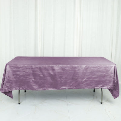 60x102inch Accordion Crinkle Taffeta Rectangular Tablecloth - Violet Amethyst