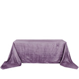 90Inchx156Inch Accordion Crinkle Taffeta Rectangular Tablecloth - Violet Amethyst