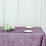 90Inchx156Inch Accordion Crinkle Taffeta Rectangular Tablecloth - Violet Amethyst