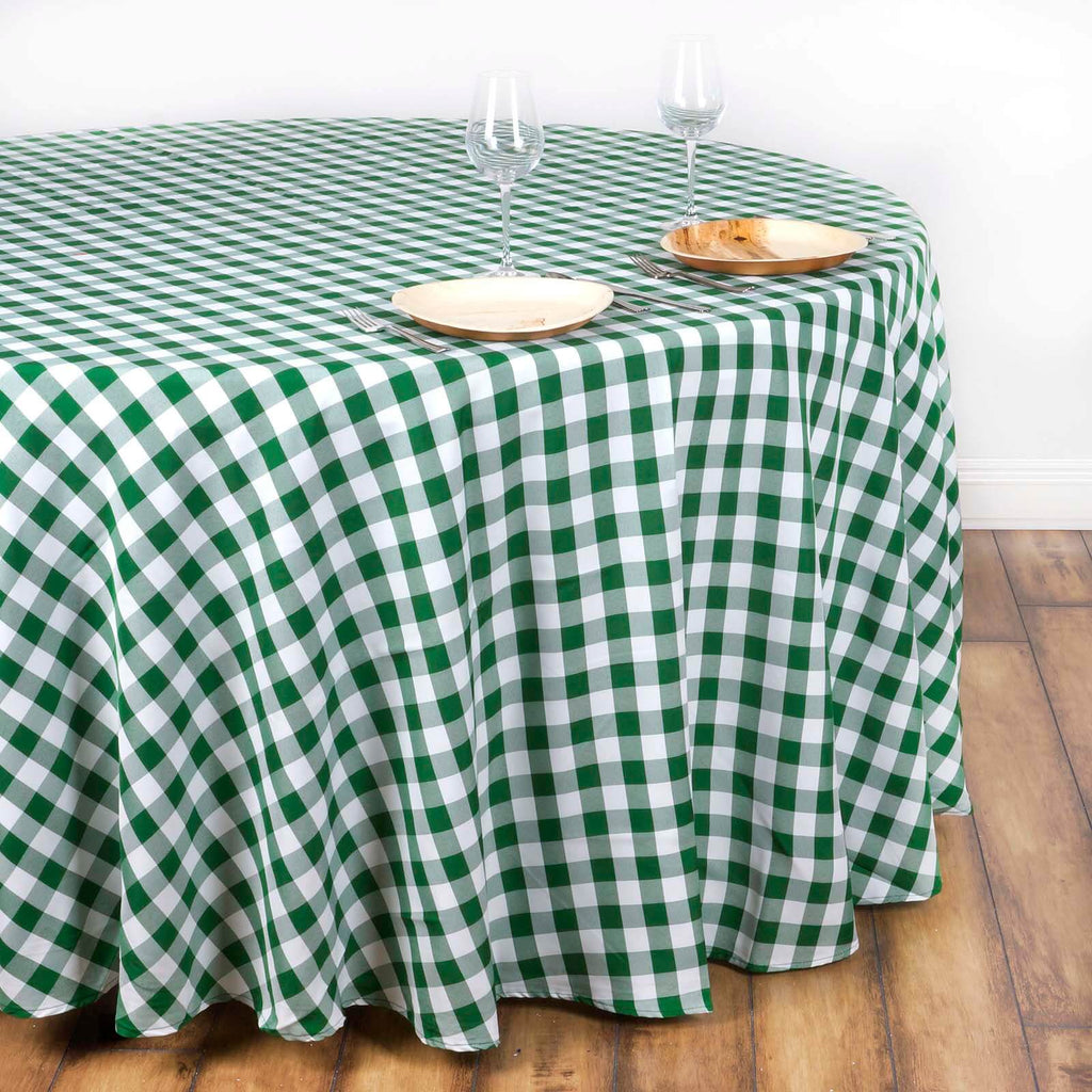 green tablecloth