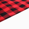 Buffalo Plaid Tablecloth | 70 inch Round | Black/Red | Checkered Gingham Polyester Tablecloth