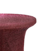 Burgundy Metallic Shiny Glittered Spandex Cocktail Table Cover