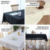 60x102" White Rectangle Chambury Casa 100% Cotton Tablecloth