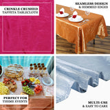 Accordion Crinkle Taffeta Rectangle Tablecloth - Rose Quartz 60inch x 126inch