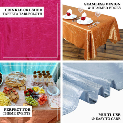 60x126 inches Crinkle Crushed Taffeta Rectangular Tablecloth