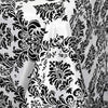 60x102" Black Velvet Flocking Design Taffeta Rectangular Tablecloth#whtbkgd