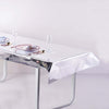 40x90 Inch | Silver Metallic Foil Rectangle Tablecloth, Disposable Table Cover