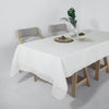 60x102 White Linen Rectangular Tablecloth |  Slubby Textured Wrinkle Resistant Tablecloth