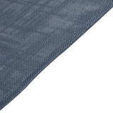 60x126 Blue Linen Rectangular Tablecloth, Slubby Textured Wrinkle Resistant Tablecloth