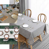 60"x126" Blue Rectangular Tablecloth, Linen Table Cloth With Slubby Textured, Wrinkle Resistant