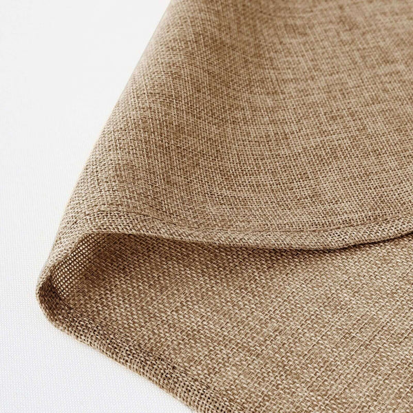 108 inch Natural Jute Faux Burlap Round Tablecloth | Boho Chic Table Linen