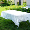 60"X126" Premium Lace White Rectangular Oblong Tablecloth