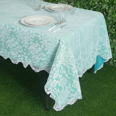 60"x90" Premium Lace Ivory Rectangular Oblong Tablecloth