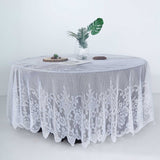 Lace Tablecloths, 108 inch Round Tablecloth, White Tablecloths | TableclothsFactory