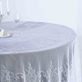 Lace Tablecloths, 108 inch Round Tablecloth, White Tablecloths | TableclothsFactory