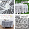 Lace Tablecloths, 90 inch Round Tablecloth, White Round Tablecloths