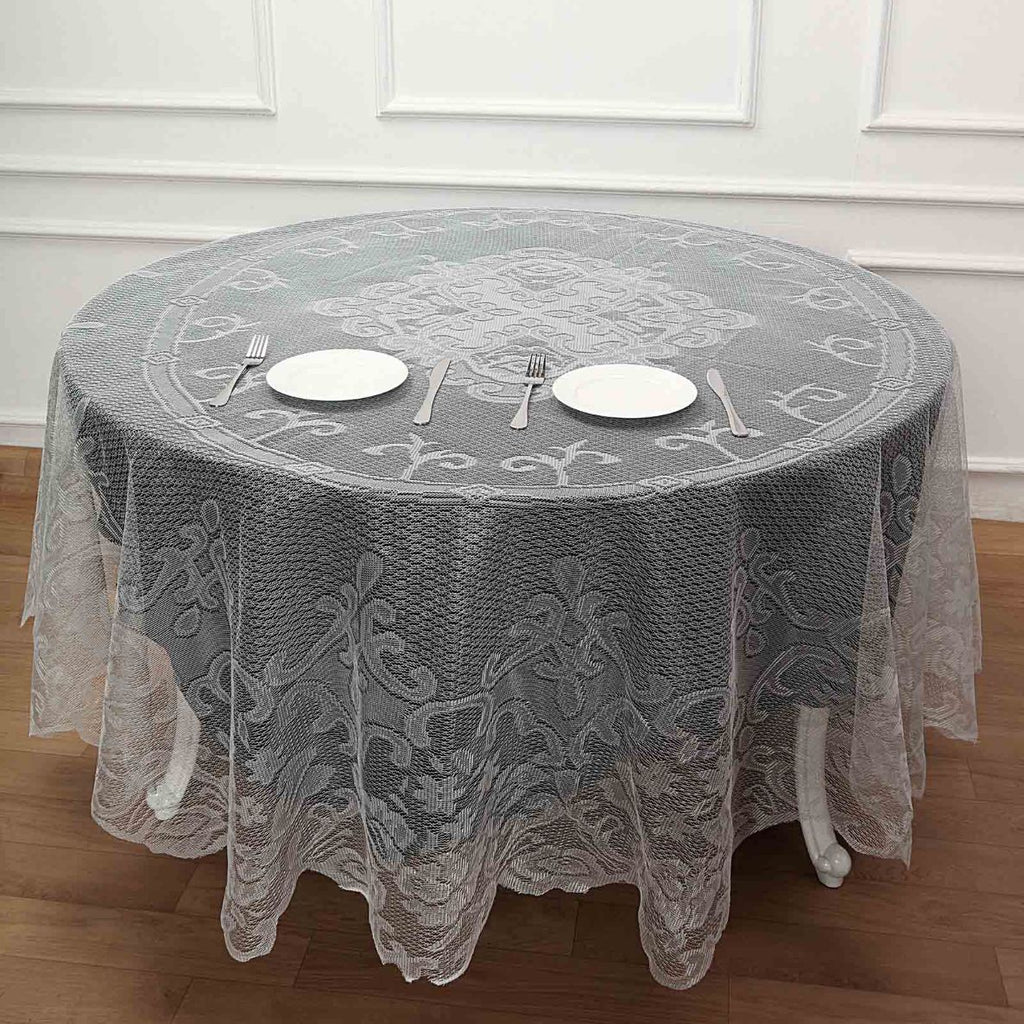 90' Round  /Harbox2,03 Details about   Brand New Vintage Colonial Lace Tablecloths 