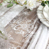 120inch x 60inch White Premium Lace Rectangle Tablecloth Vintage Rustic Decor