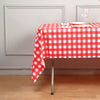 Buffalo Plaid Rectangle Vinyl, PVC Checkered Spill Proof | Disposable Waterproof Tablecloths