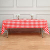 Buffalo Plaid Rectangle Vinyl, PVC Checkered Spill Proof | Disposable Waterproof Tablecloths