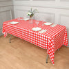 Buffalo Plaid Rectangle Vinyl, PVC Checkered Spill Proof | Disposable Waterproof Tablecloths