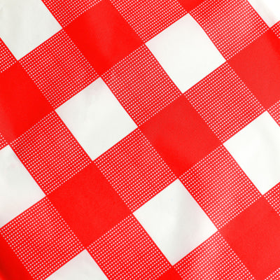 Buffalo Plaid Rectangle Vinyl, PVC Checkered Spill Proof | Disposable Waterproof Tablecloths