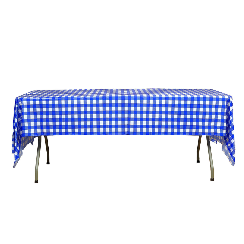 Washable PVC Tablecloth Mariposa Blue Oilcloth Length & Width Selectable 