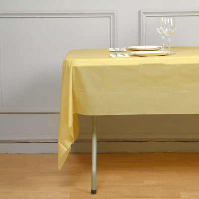 Rectangle Vinyl Tablecloth, PVC Plastic Spill Proof Tablecloths | Disposable Waterproof Tablecloths