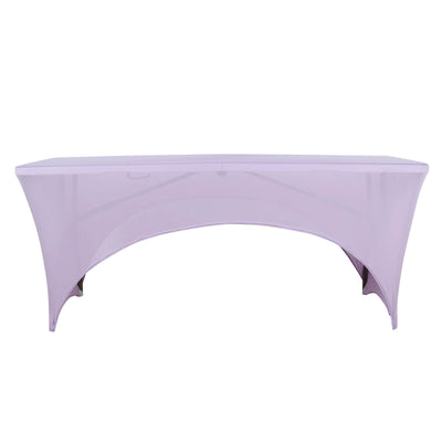 6FT Lavender Rectangular Stretch Spandex Tablecloth