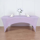 6FT Lavender Rectangular Stretch Spandex Tablecloth