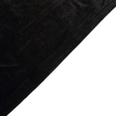 6ft Black Premium Velvet Spandex Rectangular Tablecloth With Foot Pockets#whtbkgd
