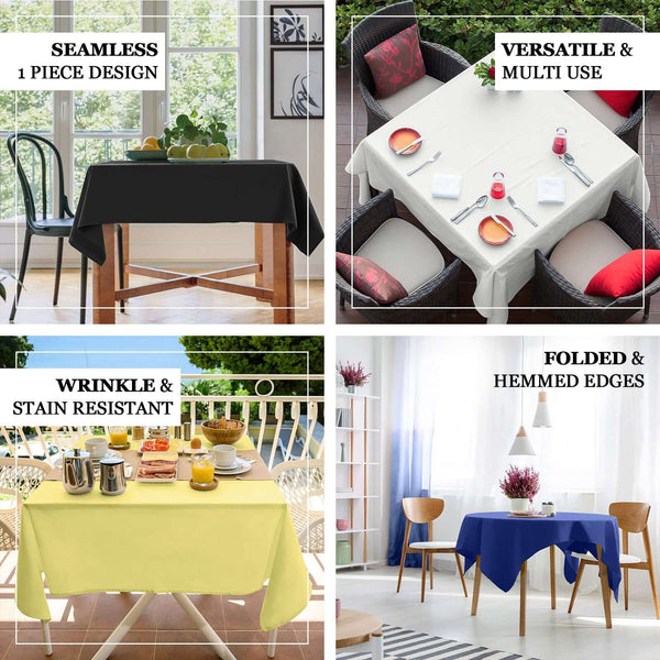 54" Red Square Polyester Table Overlay