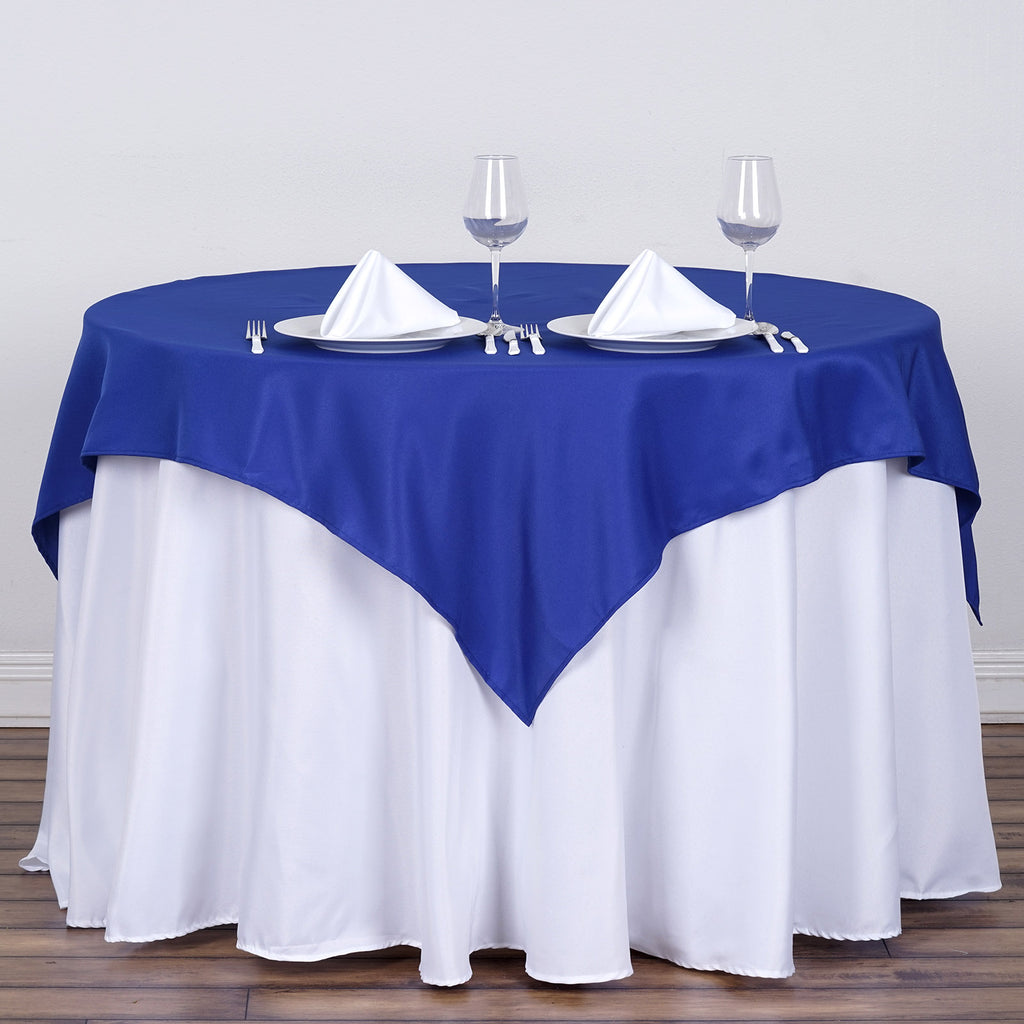 48" x 48" Inch Royal blue Square Tablecloth For Polyester Fabric Catering Party 