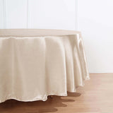 108" Beige Satin Round Tablecloth