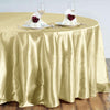 108inch Champagne Satin Round Tablecloth