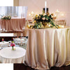 108" Beige Satin Round Tablecloth