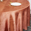 108Inch Terracotta Satin Round Tablecloth