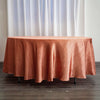 108Inch Terracotta Satin Round Tablecloth