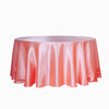 120 Coral Satin Round Tablecloth