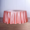 120 Coral Satin Round Tablecloth