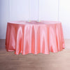120 Coral Satin Round Tablecloth