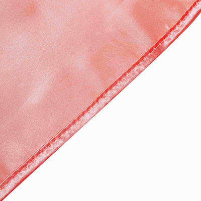120 Coral Satin Round Tablecloth