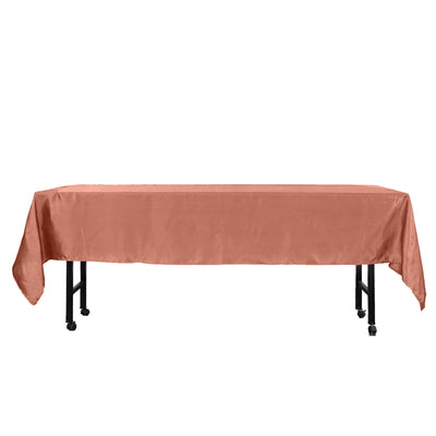 60x102 inches Terracotta Satin Rectangular Tablecloth