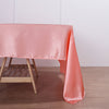 60x126 Coral Satin Rectangular Tablecloth