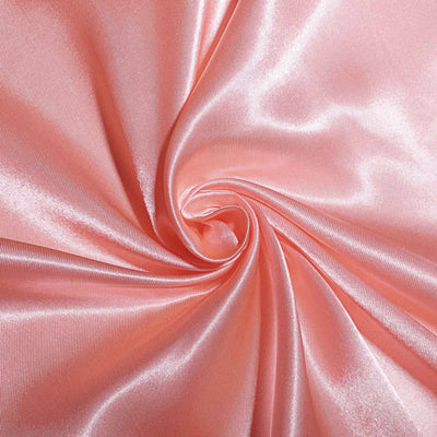 60x126 Coral Satin Rectangular Tablecloth#whtbkgd