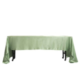 60inch x 126inch Sage Green Satin Rectangular Tablecloth