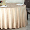 120inch Champagne Premium Velvet Round Tablecloth, Reusable Linen