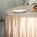 120inch Champagne Premium Velvet Round Tablecloth, Reusable Linen