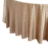 120inch Champagne Premium Velvet Round Tablecloth, Reusable Linen