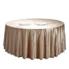 120inch Champagne Premium Velvet Round Tablecloth, Reusable Linen